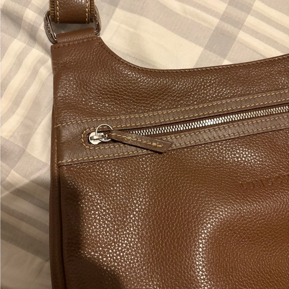 Longchamp Brown Pebbled Leather Crossbody Bag - Picture 5 of 6